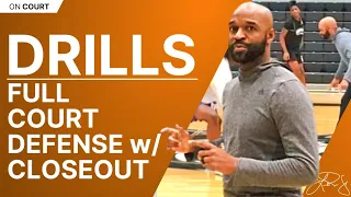 Full Court Defensive Conditioning Drill (w/ Slides & Closeouts)