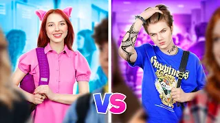 Estudiante Popular VS Impopular || Chica Buena VS Chica Mala en la Escuela