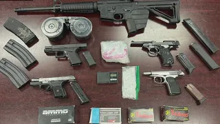 34 arrested in San Bernardino County gun, drug bust