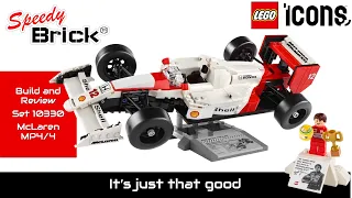 Build and review of Lego Icons set 10330 the McLaren MP4/4 Ayrton Senna tribute.