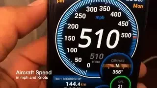Speed and Elevation of Airbus Aircraft using Speedometer on Smartphone
