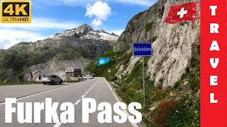 Driving in Switzerland 3: Furka Pass (From Andermatt to Gletsch) | 4K 60fps