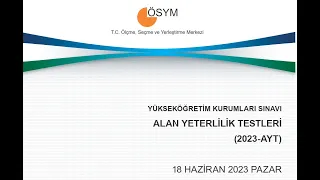 2023 ÖSYM AYT COĞRAFYA SORULARI VE CEVAPLARI