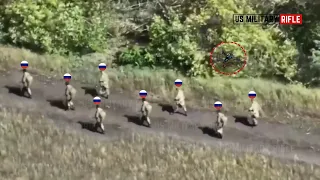 Horrible!! How Ukrainian FPV drones silently hunted and take out newly arrived Russian troops