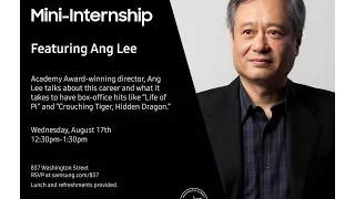 Samsung Mini-Internship: Ang Lee Makes His Own Way