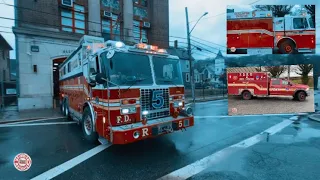 FDNY Rescue 5, Collapse Rescue 5 ,Tactical Support Unit 2 and Division 8 responding to a collapse!