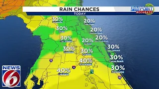 Great wake-up weather but humidity rising in Central Florida