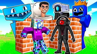 Build to SURVIVE With SPEAKER FAMILY in Minecraft!