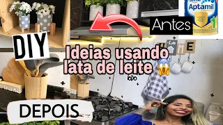 Ideias com lata de leite + limpeza e mudança na Décor da cozinha