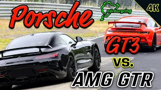 Porsche 992 GT3 vs. AMG GTR 😋 🔊 Nürburgring Nordschleife 🏎 Onboard 4K