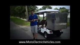 4 Passenger Street Legal Golf Cart with Custom Box | From Moto Electric Vehicles