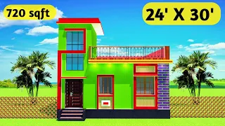 24x30 House Plan || 24x30 Ghar ka Naksha || 24*30 house design || 720 Sqft