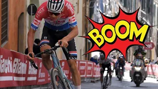 Mathieu Van der Poel INCREDIBLE Strade Bianche Race WINNING ATTACK | Power Data Analysis