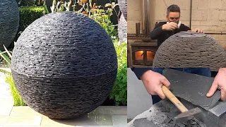 SCULPTING a NEW YEAR SPHERE | SLATE |   James Parker Sculpture