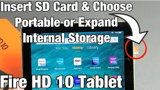 Fire HD 10 Tab (2021): How to Insert SD Card (Portable or Expand Internal Storage)