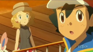 Ash Meets Serena in English Dub ||Pokemon Ultimate Journeys||