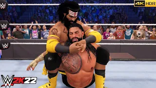 Roman Reigns VS VEER Mahaan | Omg Table Moments WWE 2K22  [4K PS5]