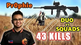 Genesis Pr0phie & Relo - 43 KILLS - M416 - DUO vs SQUADS - PUBG