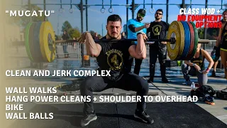 Clean and Jerk Barbell Complex | 16:00 EMOM - Wall Walks + Hang Power Cleans + Bike + Wall Balls