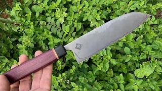 Forging a santoku - knife making