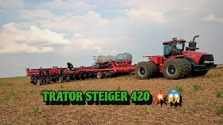 PLANTADEIRA FAST RISER 6148 COM TRATOR STEIGER 420🚜 #case #rural #maquinas #trator #connect #