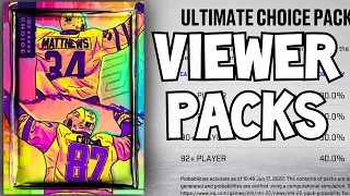 THIS VIEWER OPENED 4 ULTIMATE CHOICE PACKS! VIEWER PACKS WENT LIKE THIS.. NHL 22 VIEWER PACK OPENING