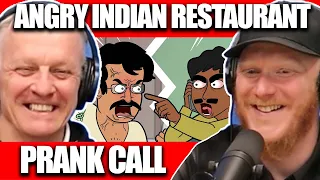 Angry Indian Restaurant Prank Call REACTION | OFFICE BLOKES REACT!!