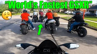 Yamaha R1M Attends Local Bike Meet 😈 | Hyabusa, CBR1000rr, R1, GSXR 1000, GSXR 600, V-Rod Muscle, R1