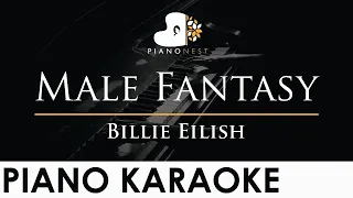 Billie Eilish - Male Fantasy - Piano Karaoke Instrumental Cover with Lyrics