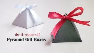 Origami: Paper Pyramid Gift Boxes