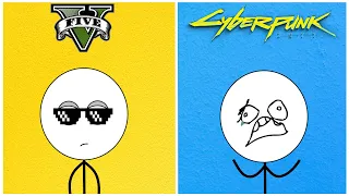 GTA 5 Gamer Vs Cyberpunk 2077 Gamer