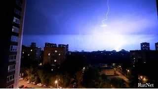 Гроза в Химках / Thunderstorm in Khimki, Moscow region | 13.07.2016