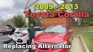 DIY 2009 2010 2011 2012 2013 Toyota Corolla Replacing Alternator