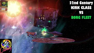 USS Armstrong 32ND Century Starfleet VS Borg Fleet | Star Trek Ship Battles | Bridge Commander