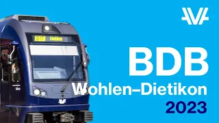 [2023] Komplette Führerstandsfahrt Wohlen–Bremgarten–Dietikon (BDB)