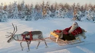 Papai Noel Pai Natal & rena por via aérea: Finlândia Lapônia Santa Claus vídeo de viagem Rovaniemi