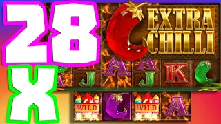 EXTRA CHILLI 🌶️  SLOT MEGA BIG WIN INSANE SESSION THIS GAME IS ON FIRE 🔥UP TO 28X MULTIPLIER‼️😱‼️