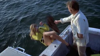 Sexy Scuba Woman In Yellow French Cut Shorty Wetsuit From An Old Movie