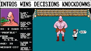 Mike Tyson's Punch-Out!! All Intros - Opponent Wins - Decisions - Knockdowns - Quotes - Passwords