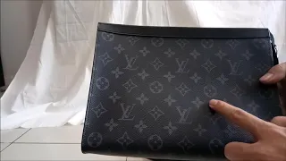 Louis Vuitton Real vs Fake Pochette Voyage in Monogram Eclipse canvas