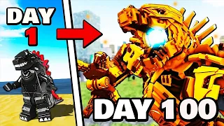 I Survived 100 Days Becoming GOLDEN GODZILLA in Roblox