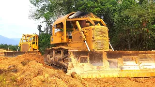 Bulldozer, Excavator Dump Trucks Motor Grader Compactor Busy Working On Toll Road Construction part2