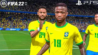 FIFA 22 PS5 - Brazil Vs France - FIFA World Cup Qatar 2022 | Gameplay & Full match | Next Gen HDR