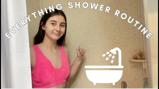 MY EVERYTHING SHOWER ROUTINE (haircare, skincare, + more)