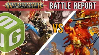 Slaves to Darkness vs Fyreslayers Age of Sigmar 3rd Edition Battle Report Ep 154