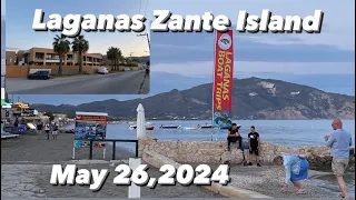 LAGANAS ZANTE - May 26,2024 | SUMMER 2024 | Laganas Beach | Beautiful Night
