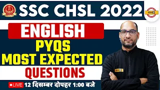 SSC CHSL 2022 || ENGLISH || PYQ (MOST EXPECTED QUESTIONS)  || BY RAM AWADHESH SIR