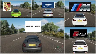 Forza Horizon 4 ( Acceleration Battle) C63 vs M4 GTS vs MUSTANG vs RS6 vs CARERRA S (0-100-200-280)