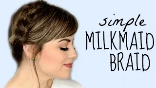 EASY Milkmaid Braid Hair Tutorial (Medium/Long Hair)  |  Faces by Cait B