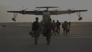 US & Japan Forces use Sea Plane (The ShinMaywa US-2) during Cope Angel